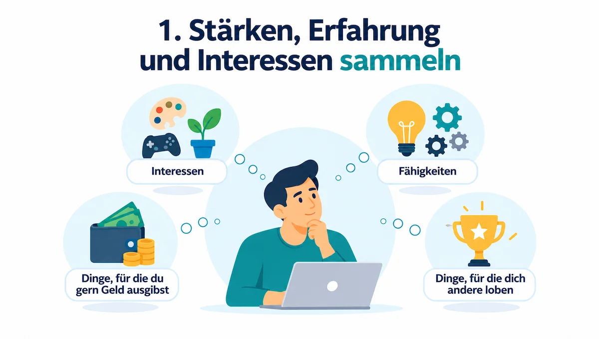 1. Stärken, Erfahrung und Interessen sammeln