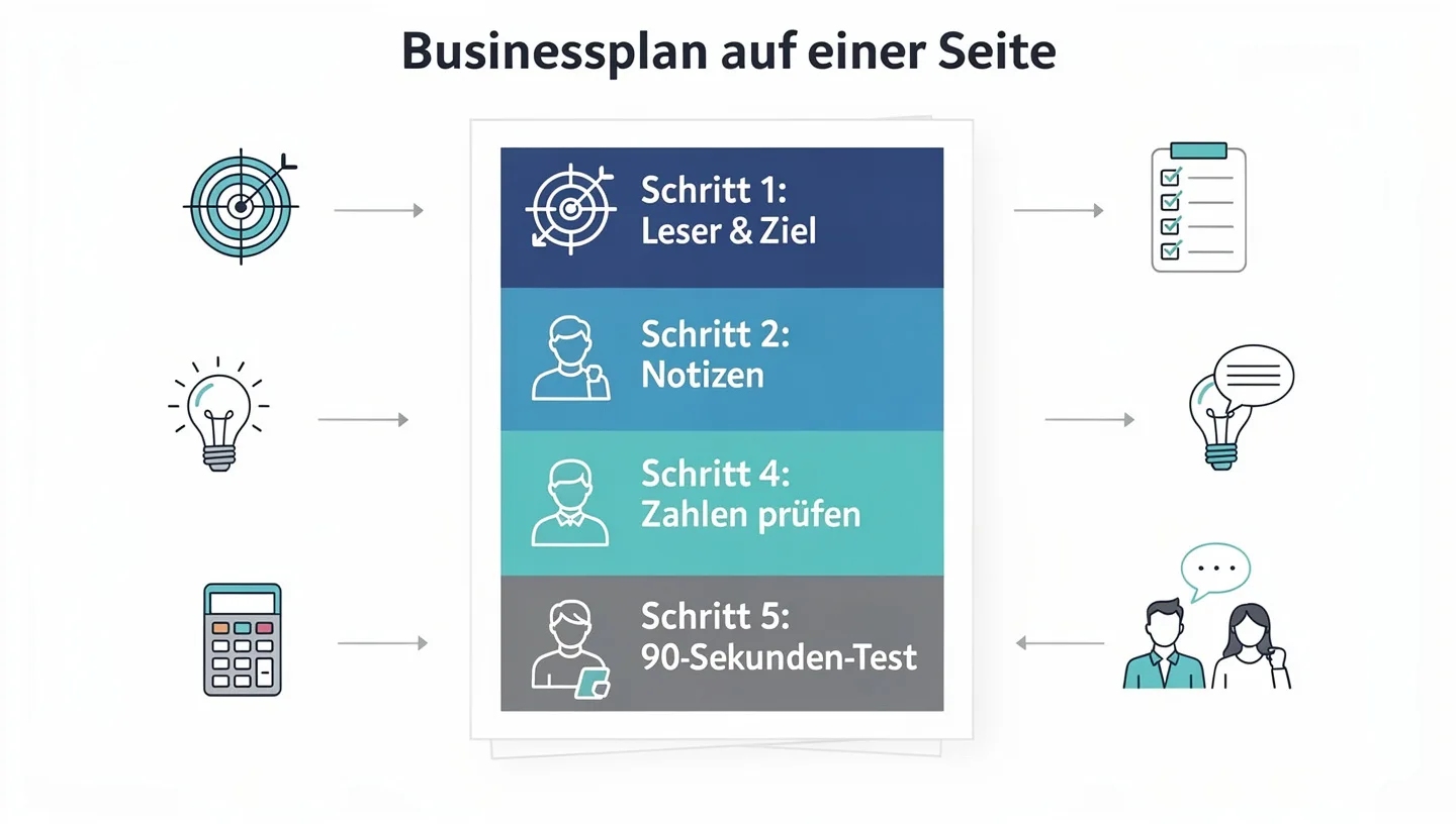 Businessplan auf einer Seite erstellen
