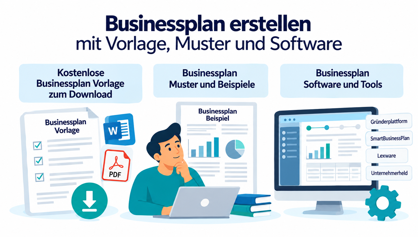 Businessplan erstellen mit Vorlage, Muster und Software
