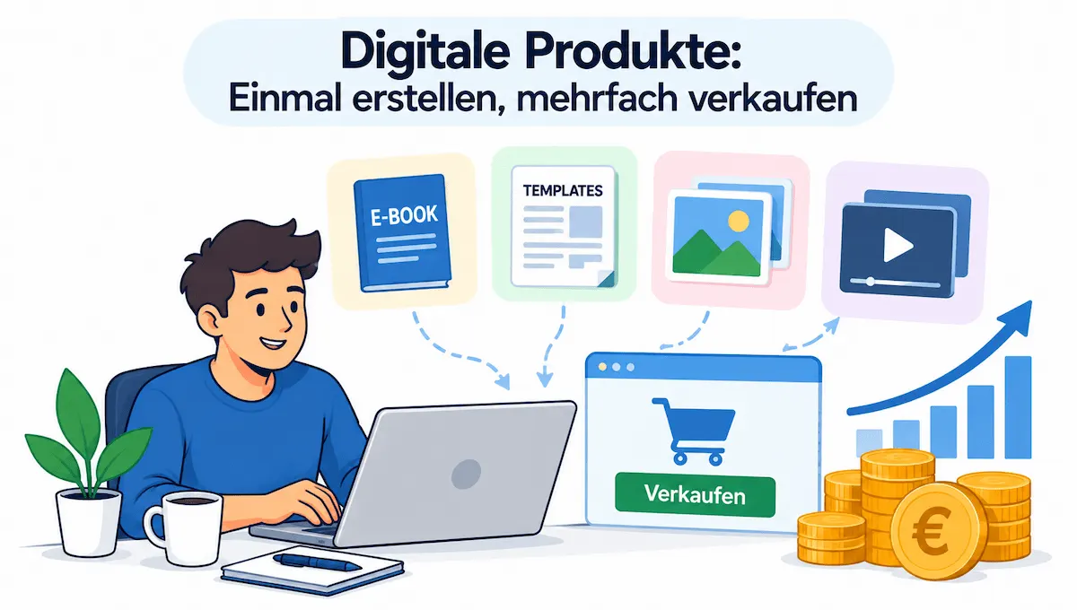 Digitale Produkte Einmal erstellen, mehrfach verkaufen