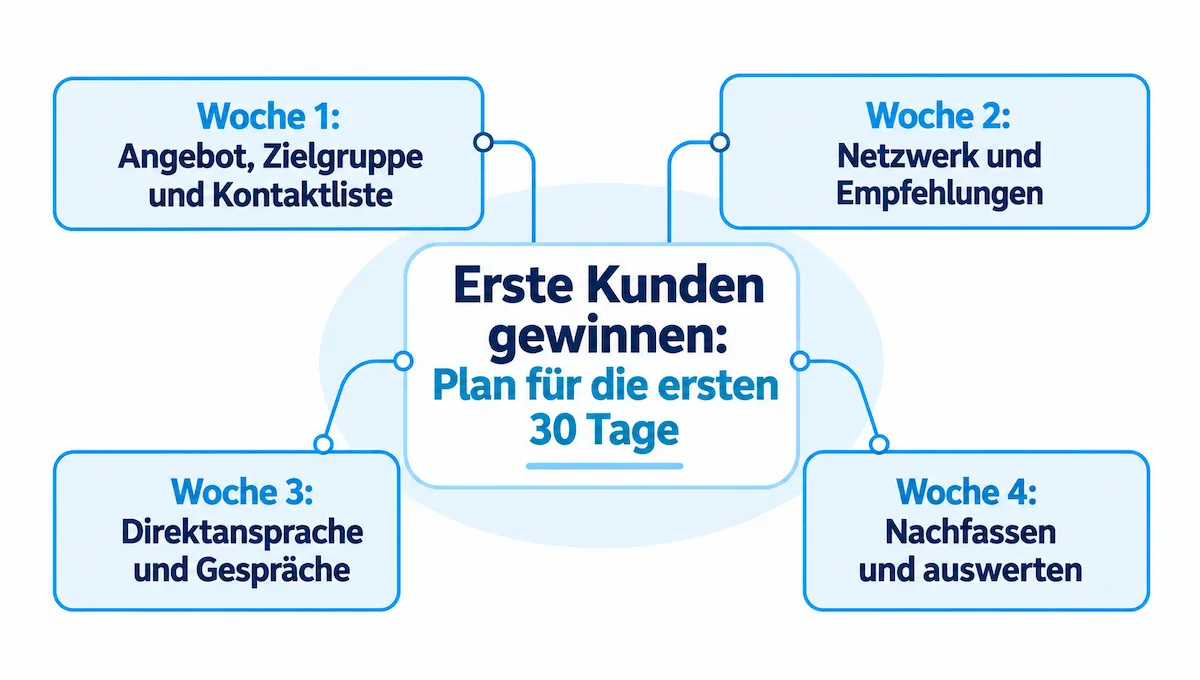 Erste Kunden gewinnen Plan für die ersten 30 Tage