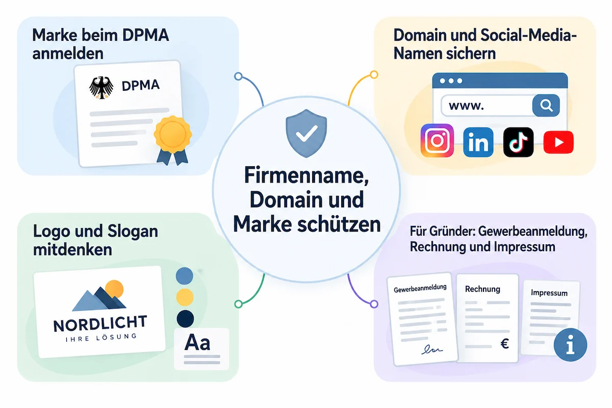 Firmenname, Domain und Marke schützen