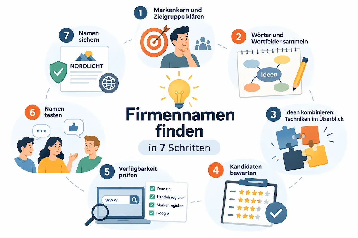 Firmennamen finden in 7 Schritten