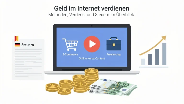 Geld im Internet verdienen Methoden, Verdienst und Steuern im Überblick