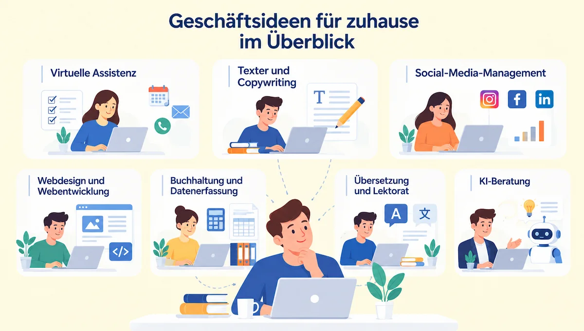 Geschäftsideen für zuhause im Überblick