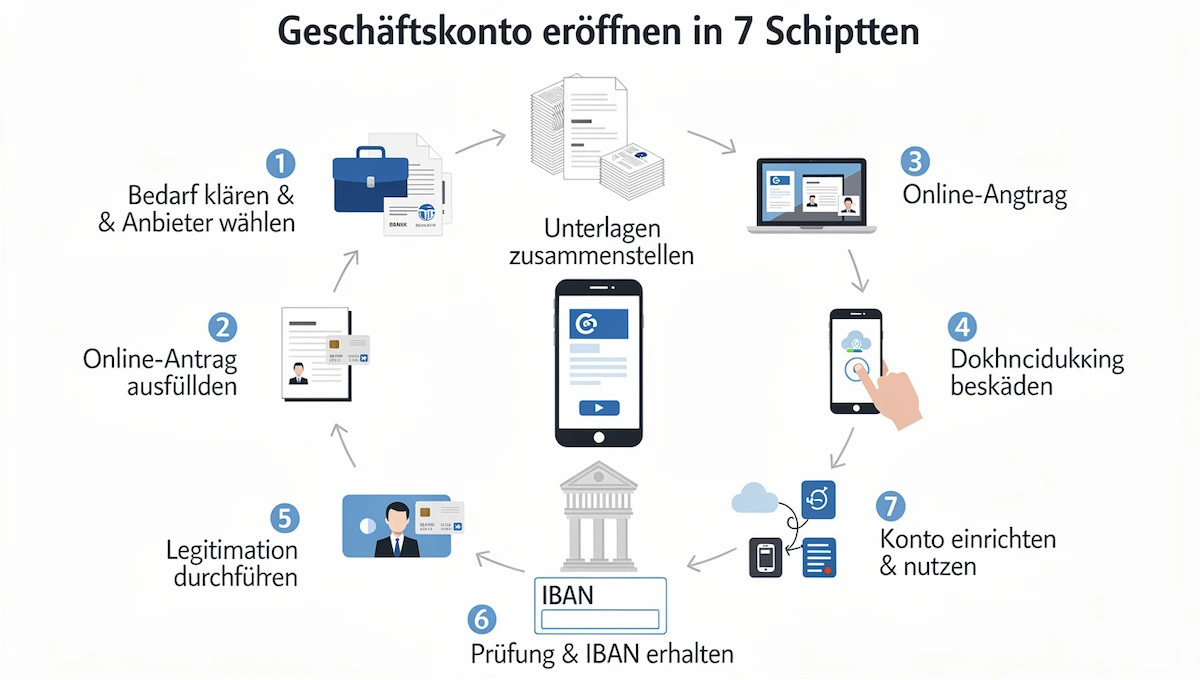 Geschäftskonto eröffnen in 7 Schritten
