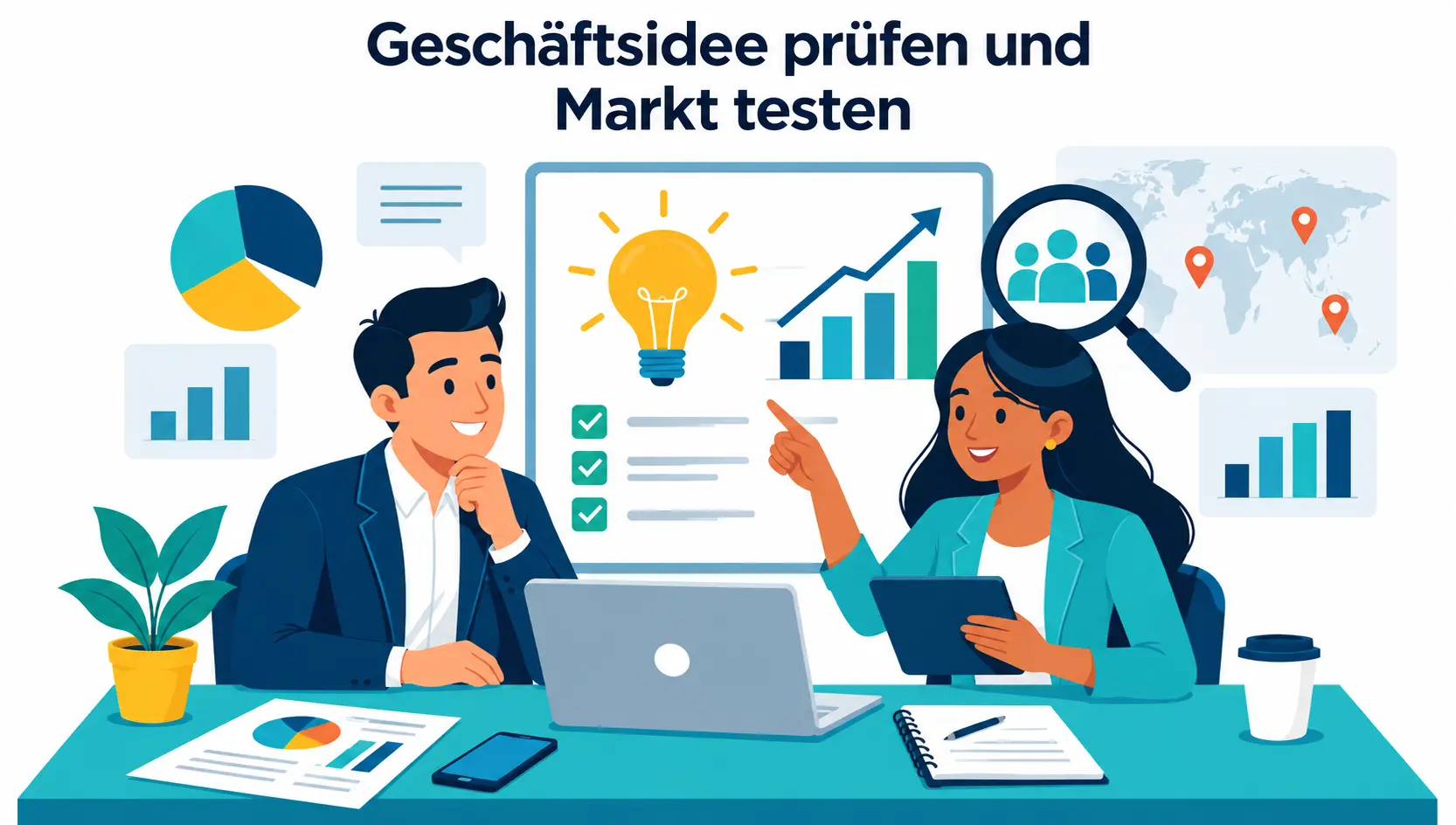 Geschäftsidee prüfen und Markt testen