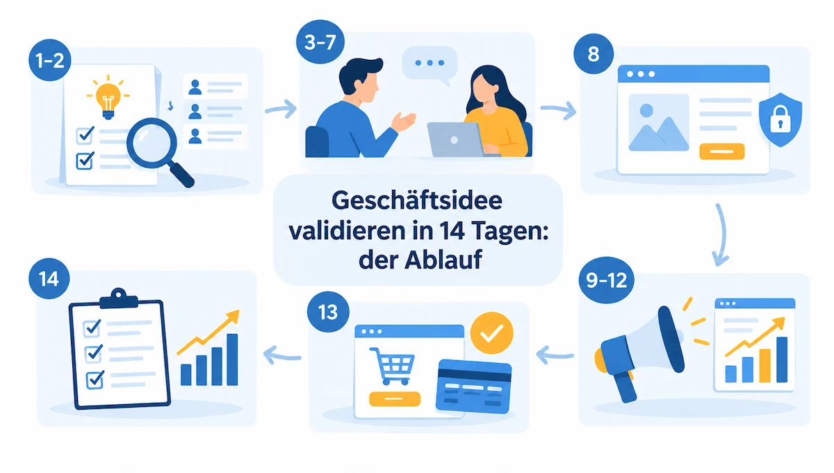 Geschäftsidee validieren in 14 Tagen der Ablauf