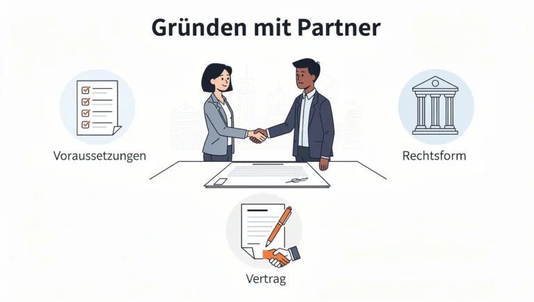 Gründen mit Partner Voraussetzungen, Rechtsform und Vertrag
