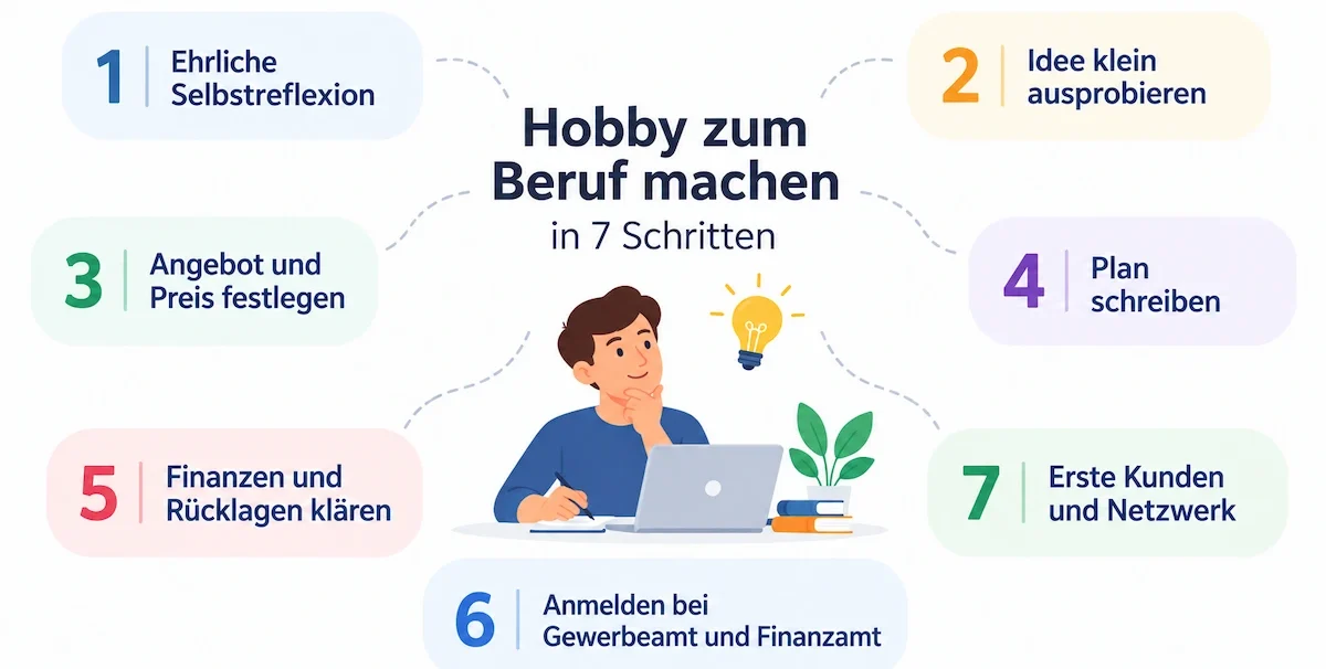 Hobby zum Beruf machen in 7 Schritten