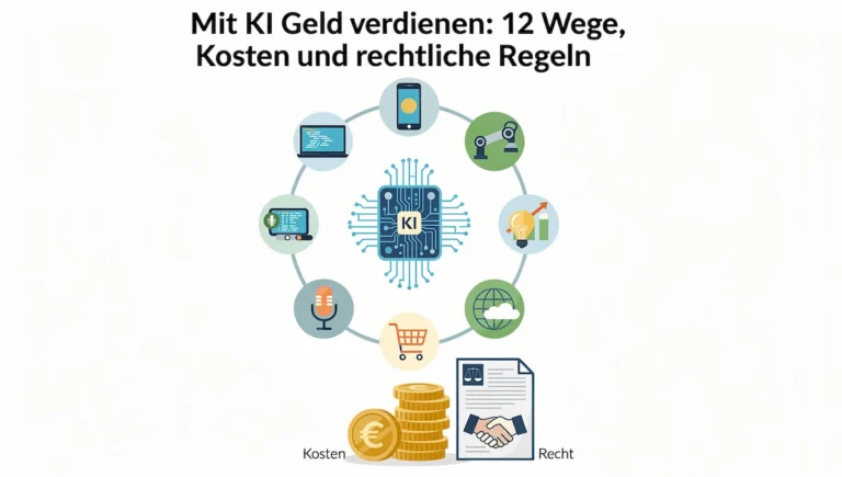 Mit KI Geld verdienen 12 Wege, Kosten und rechtliche Regeln