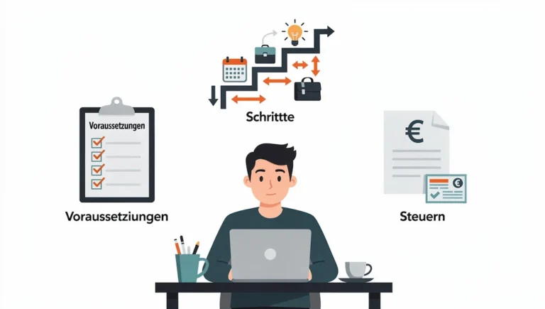 Nebenberuflich selbstständig machen Voraussetzungen, Schritte und Steuern