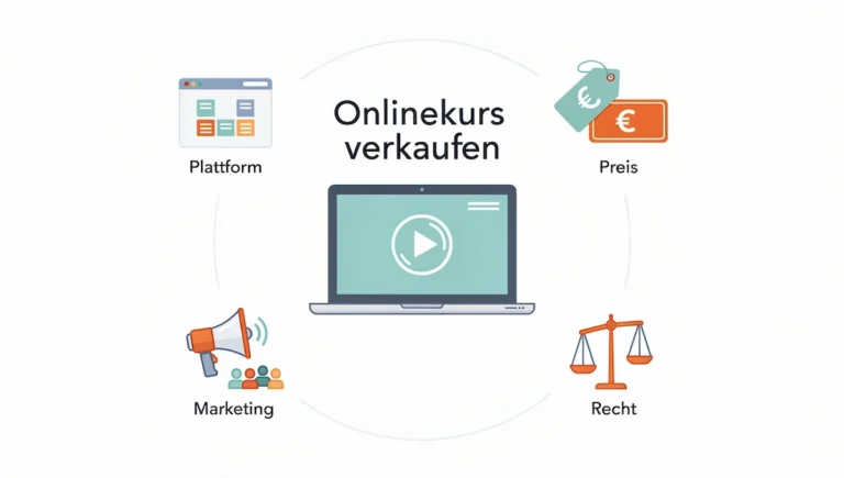 Onlinekurs verkaufen Plattform, Preis, Recht und Marketing Schritt für Schritt