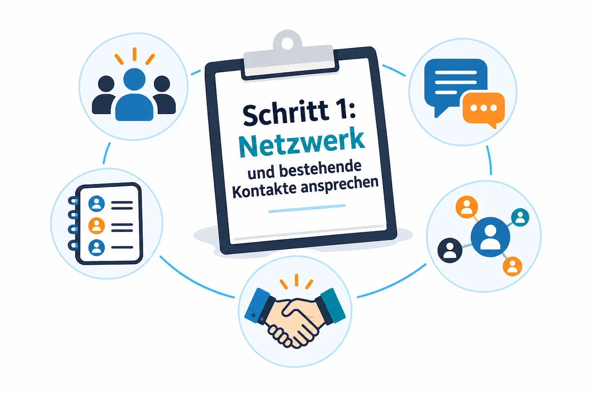 Schritt 1 Netzwerk und bestehende Kontakte ansprechen