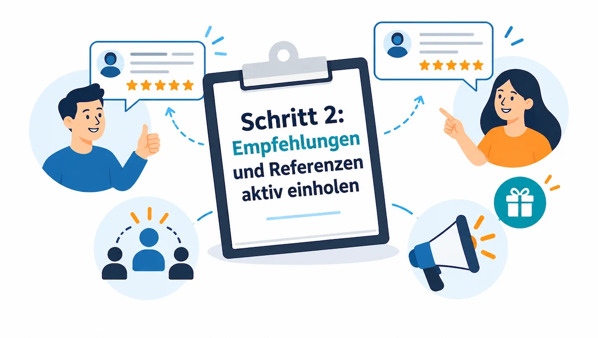 Schritt 2 Empfehlungen und Referenzen aktiv einholen