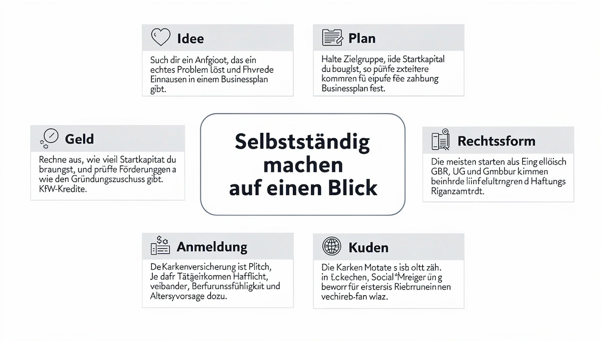 Selbstständig machen auf einen Blick