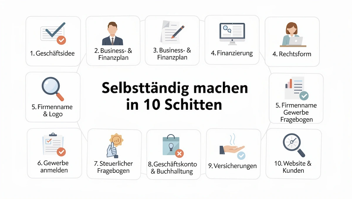 Selbstständig machen in 10 Schritten