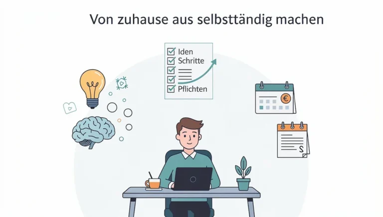 Von zuhause aus selbstständig machen Ideen, Schritte und Pflichten