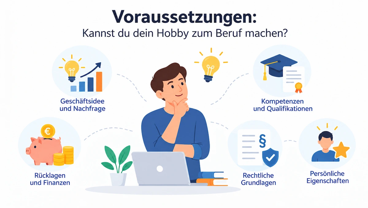 Voraussetzungen Kannst du dein Hobby zum Beruf machen