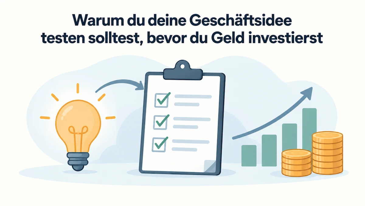 Warum du deine Geschäftsidee testen solltest, bevor du Geld investierst