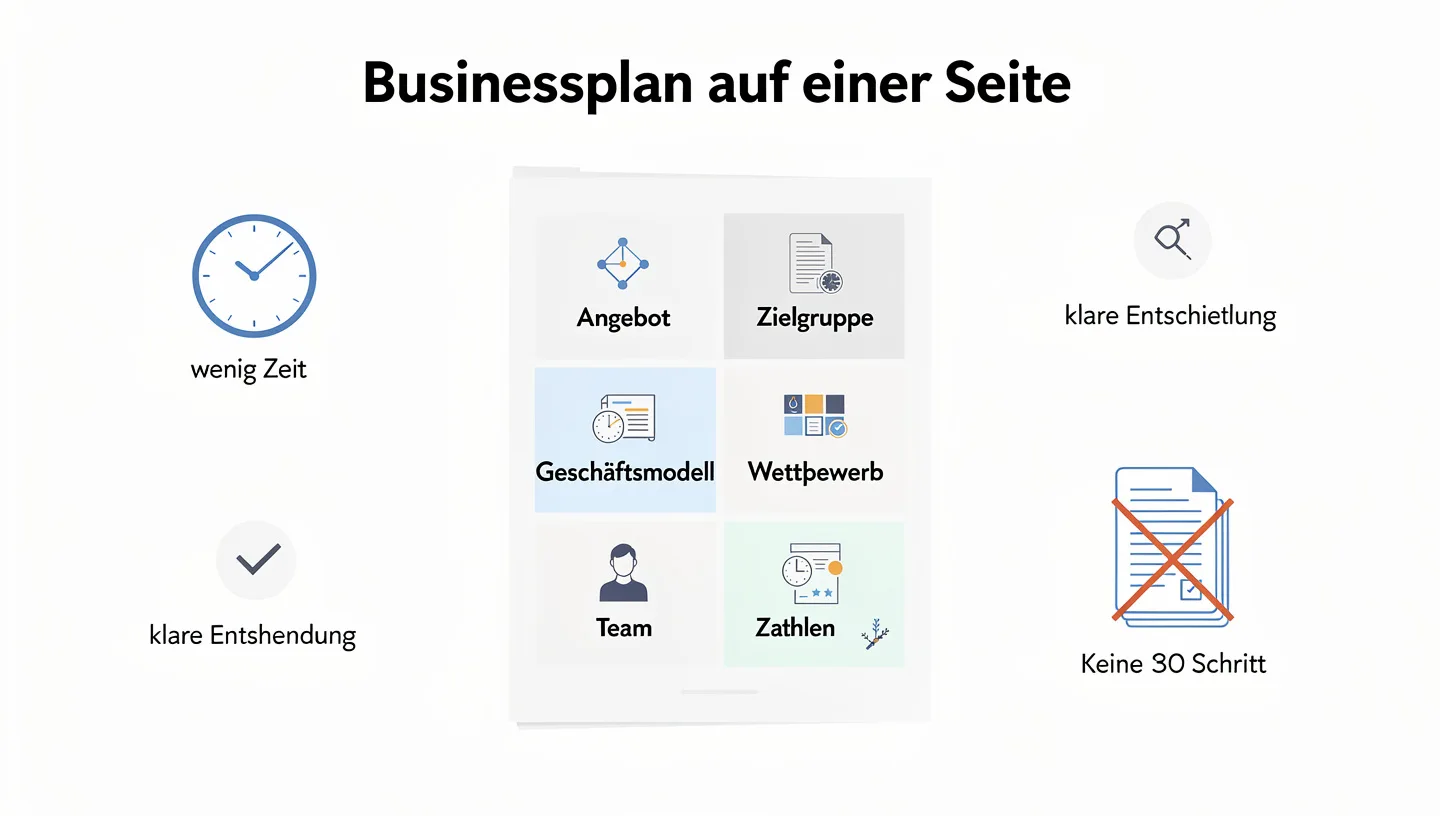 Was ist ein Businessplan auf einer Seite