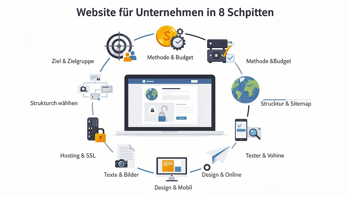 Website für Unternehmen erstellen in 8 Schritten