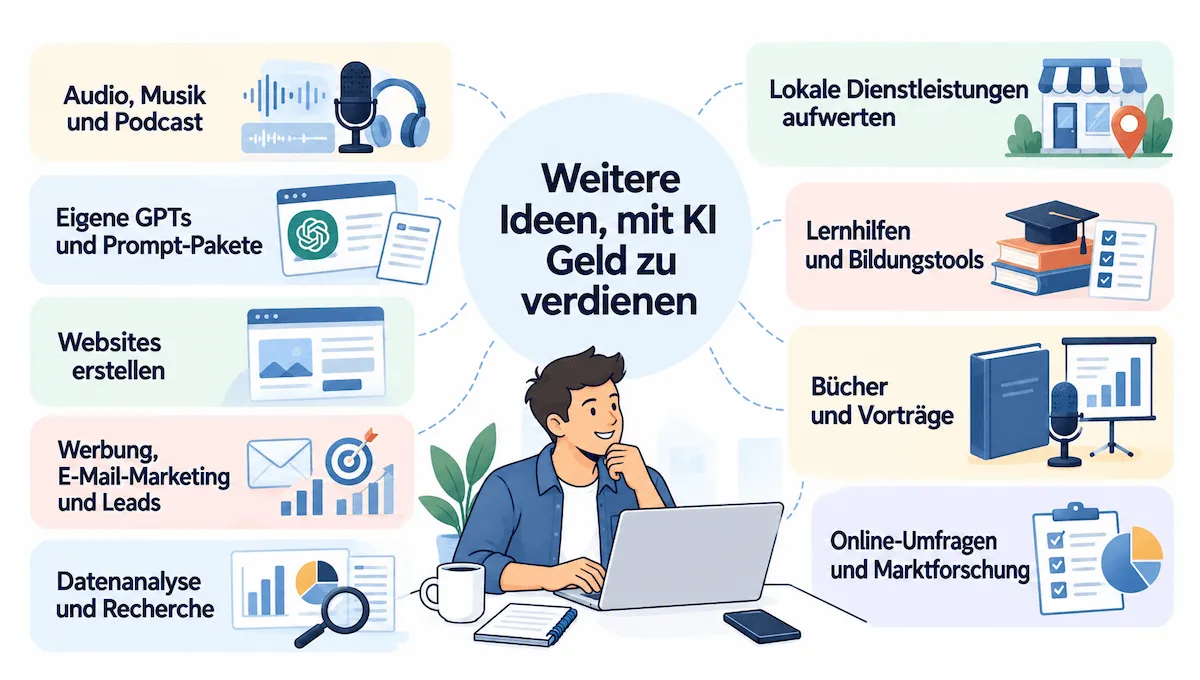 Weitere Ideen, mit KI Geld zu verdienen